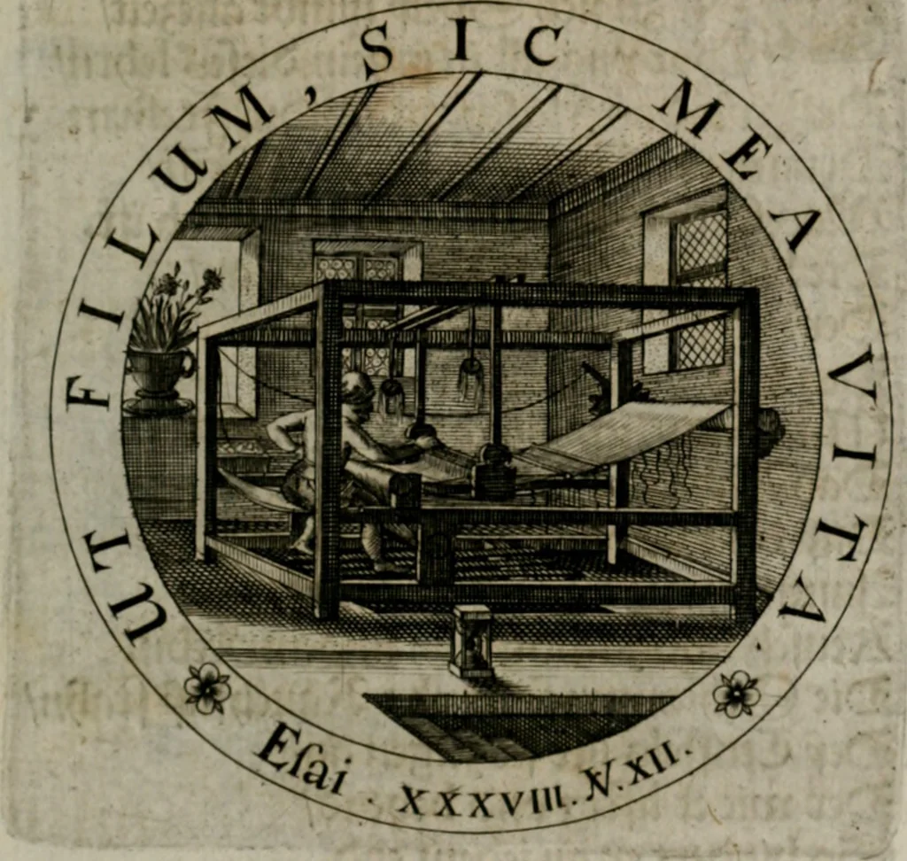 An illustration from Sacra emblemata LXXVI : in quibus summa unius cuiusq[ue] evangelii rotunde adumbratur : das ist, Sechsundsibentzig geistliche figürlein in welchen eines ieder evangelij summa kürtzlichen wird abgebildet, 1625, leaf 108