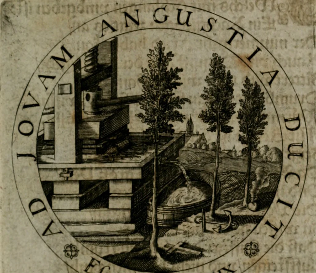 An illustration from Sacra emblemata LXXVI : in quibus summa unius cuiusq[ue] evangelii rotunde adumbratur : das ist, Sechsundsibentzig geistliche figürlein in welchen eines ieder evangelij summa kürtzlichen wird abgebildet, 1625, leaf 120