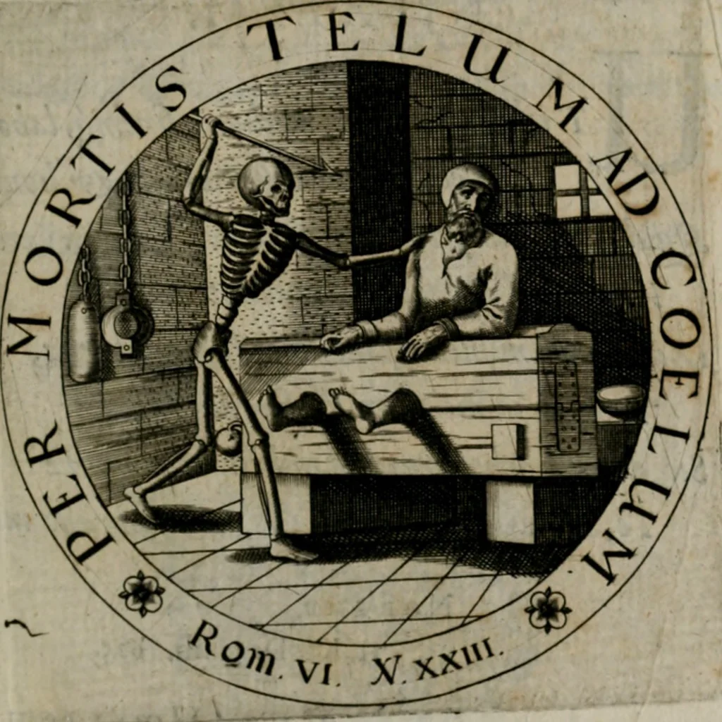 An illustration from Sacra emblemata LXXVI : in quibus summa unius cuiusq[ue] evangelii rotunde adumbratur : das ist, Sechsundsibentzig geistliche figürlein in welchen eines ieder evangelij summa kürtzlichen wird abgebildet, 1625, leaf 192