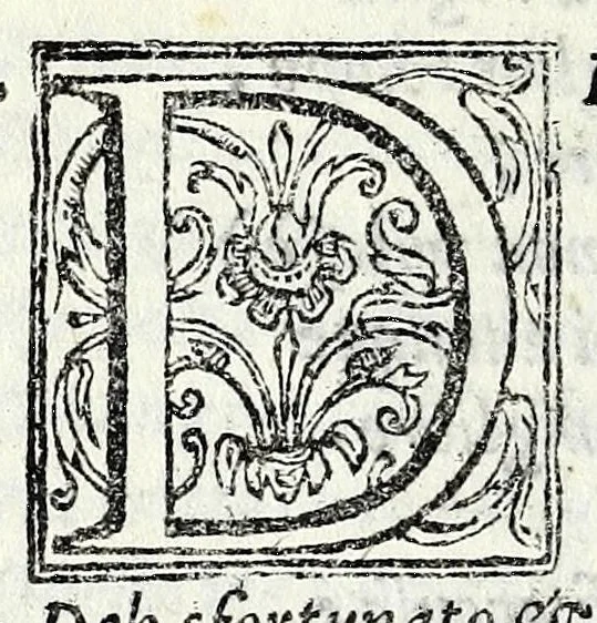An illustration from Sacra rappresentazione di sette beati fondatori della religione de' Servi, 1592, leaf 34