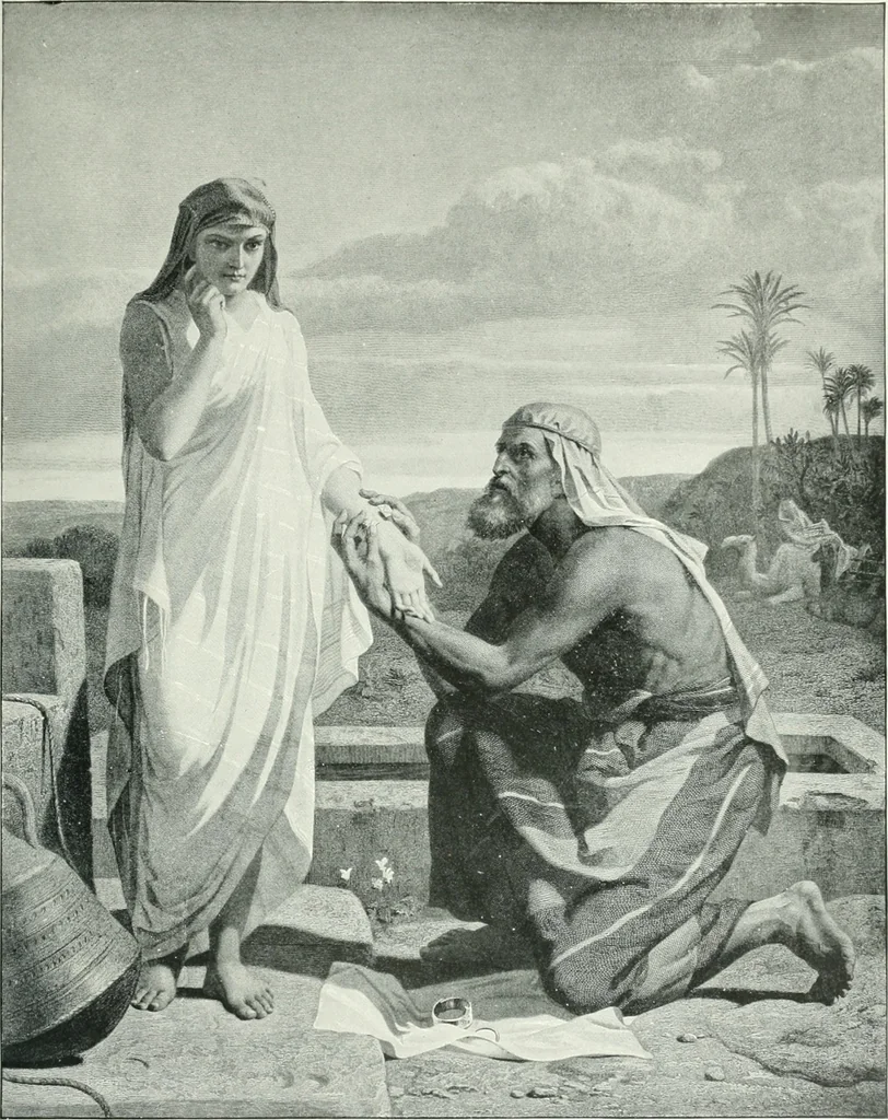 An illustration from Sacred art; the Bible story pictured by eminent modern painters;, 1903, leaf 104