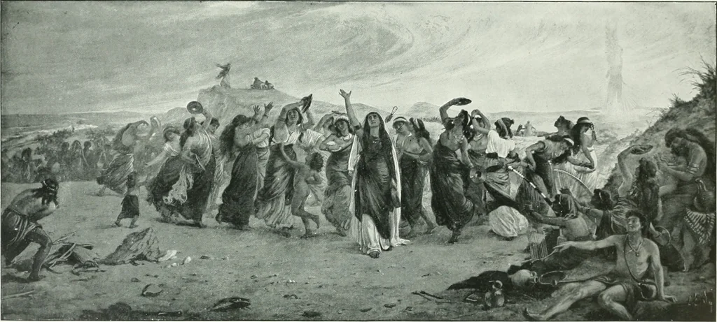 An illustration from Sacred art; the Bible story pictured by eminent modern painters;, 1903, leaf 136