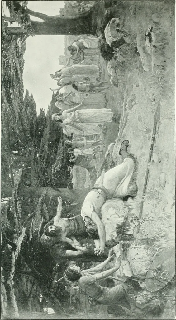 An illustration from Sacred art; the Bible story pictured by eminent modern painters;, 1903, leaf 152