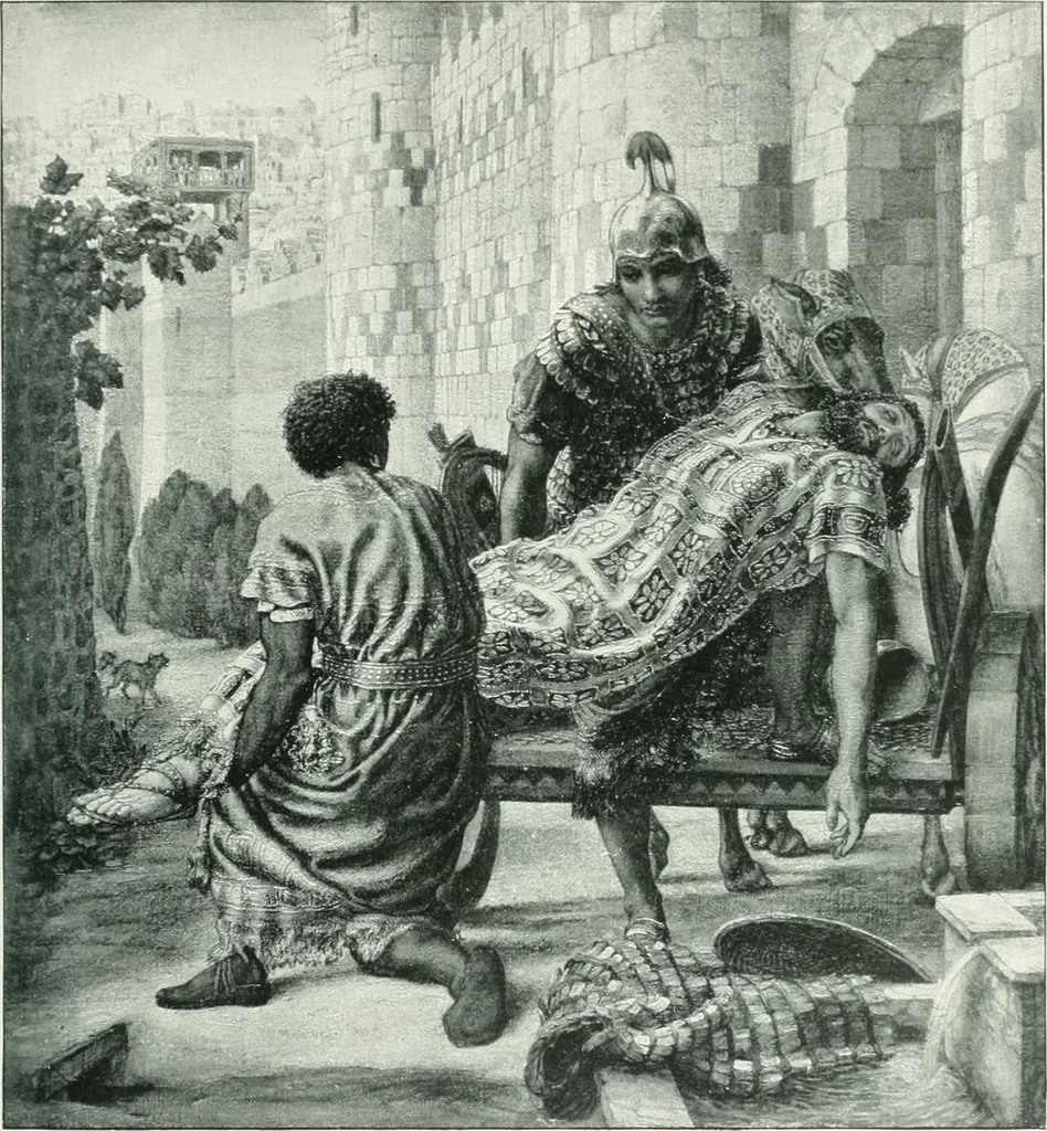 An illustration from Sacred art; the Bible story pictured by eminent modern painters;, 1903, leaf 216
