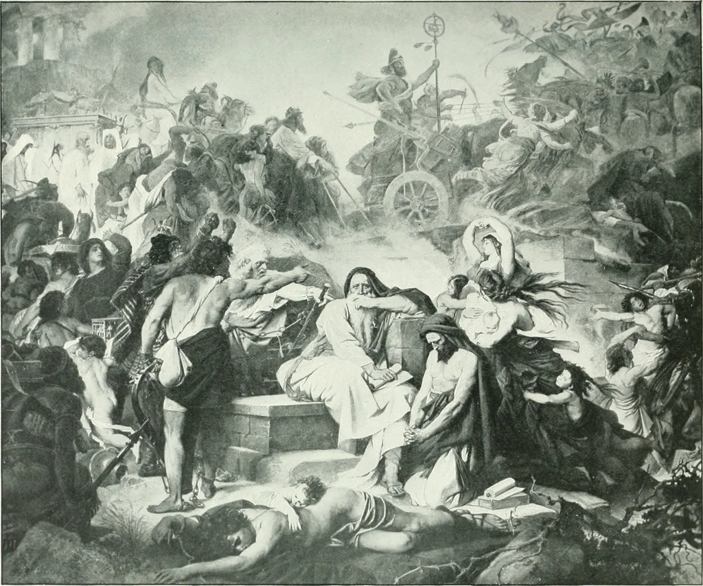 An illustration from Sacred art; the Bible story pictured by eminent modern painters;, 1903, leaf 246