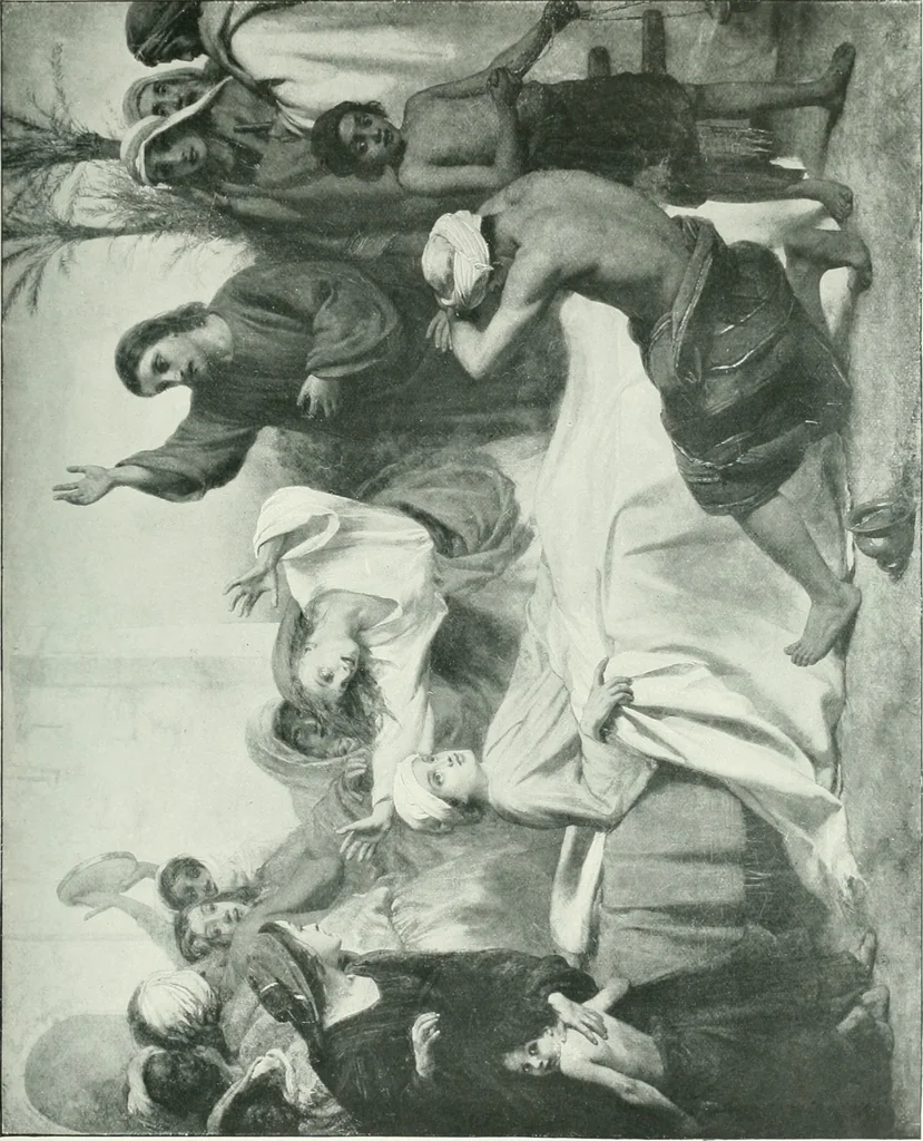 An illustration from Sacred art; the Bible story pictured by eminent modern painters;, 1903, leaf 322