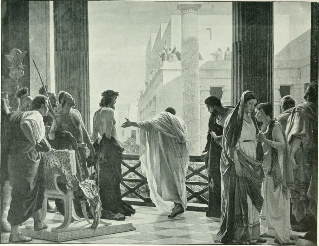 An illustration from Sacred art; the Bible story pictured by eminent modern painters;, 1903, leaf 390
