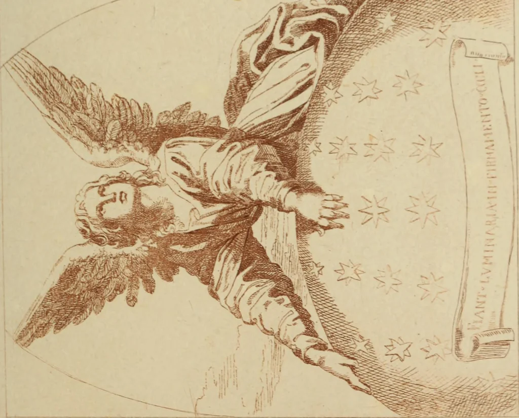An illustration from Sacred and legendary art : containing legends of the angels and archangels, the evangelists, the apostles, the doctors of the Church and St. Mary Magdalene as represented in the fine arts, 1911, leaf 108