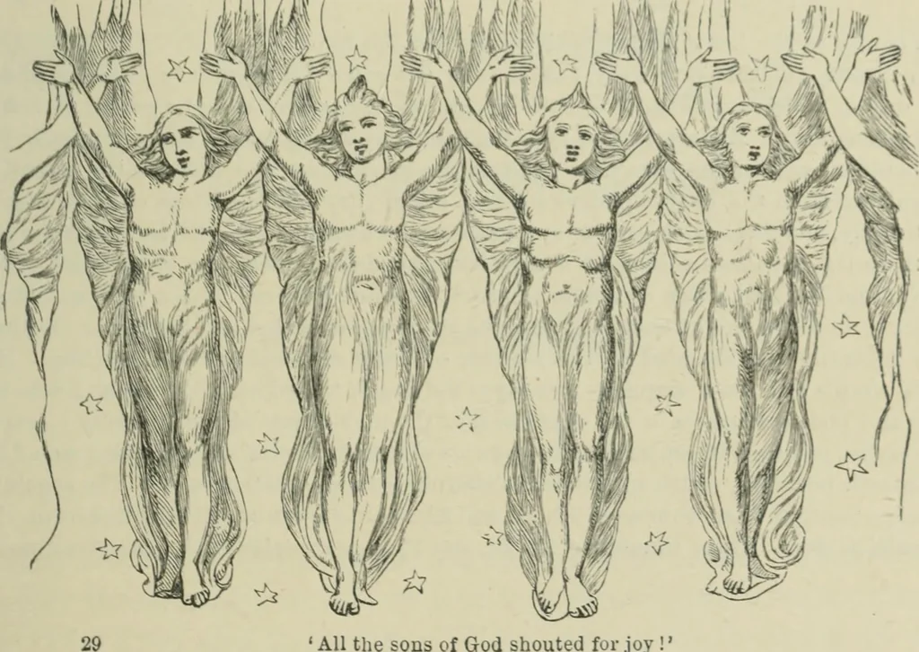 An illustration from Sacred and legendary art : containing legends of the angels and archangels, the evangelists, the apostles, the doctors of the Church and St. Mary Magdalene as represented in the fine arts, 1911, leaf 114