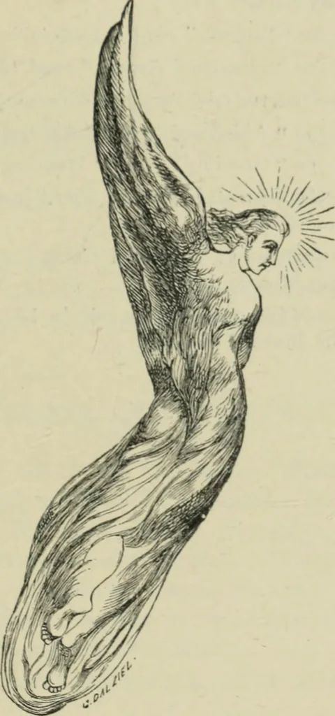 An illustration from Sacred and legendary art : containing legends of the angels and archangels, the evangelists, the apostles, the doctors of the Church and St. Mary Magdalene as represented in the fine arts, 1911, leaf 14