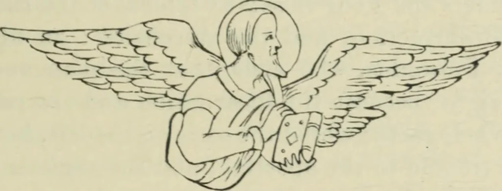 An illustration from Sacred and legendary art : containing legends of the angels and archangels, the evangelists, the apostles, the doctors of the Church and St. Mary Magdalene as represented in the fine arts, 1911, leaf 162