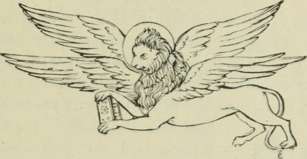 An illustration from Sacred and legendary art : containing legends of the angels and archangels, the evangelists, the apostles, the doctors of the Church and St. Mary Magdalene as represented in the fine arts, 1911, leaf 166