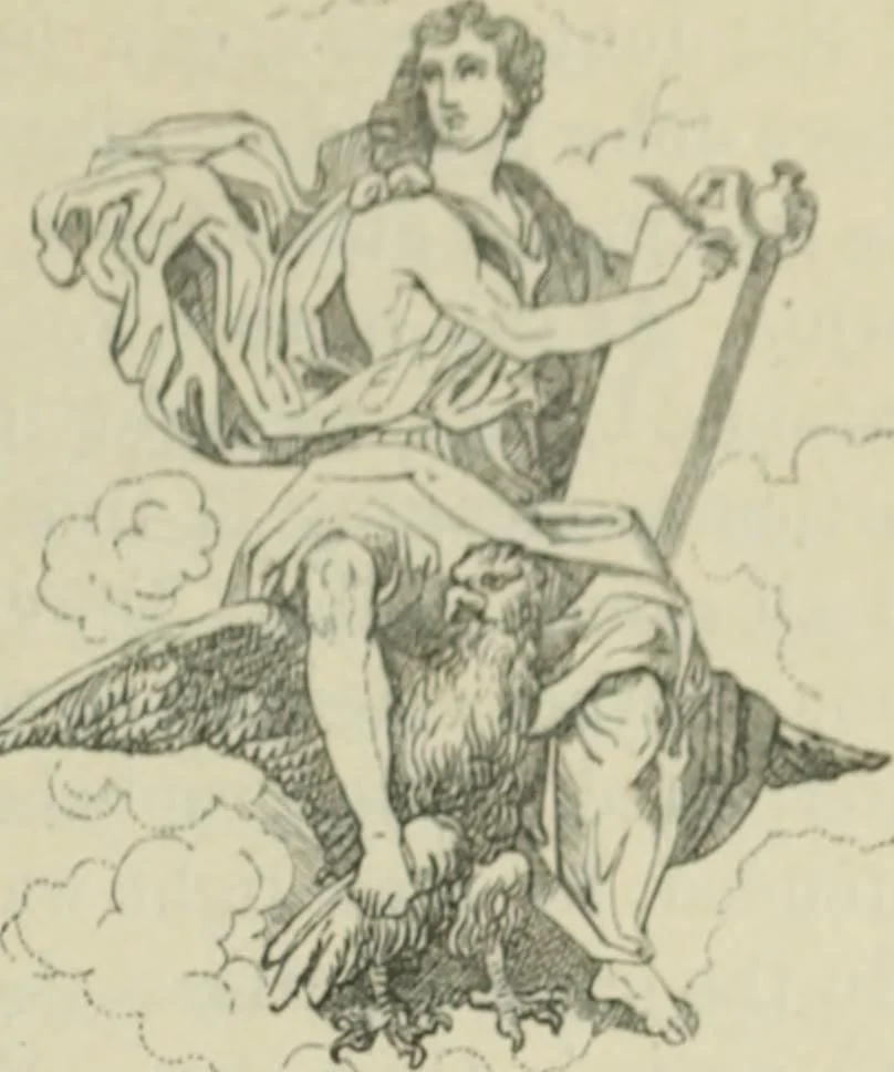 An illustration from Sacred and legendary art : containing legends of the angels and archangels, the evangelists, the apostles, the doctors of the Church and St. Mary Magdalene as represented in the fine arts, 1911, leaf 192