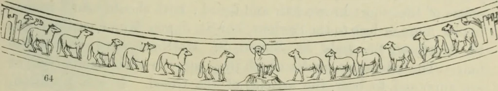 An illustration from Sacred and legendary art : containing legends of the angels and archangels, the evangelists, the apostles, the doctors of the Church and St. Mary Magdalene as represented in the fine arts, 1911, leaf 204