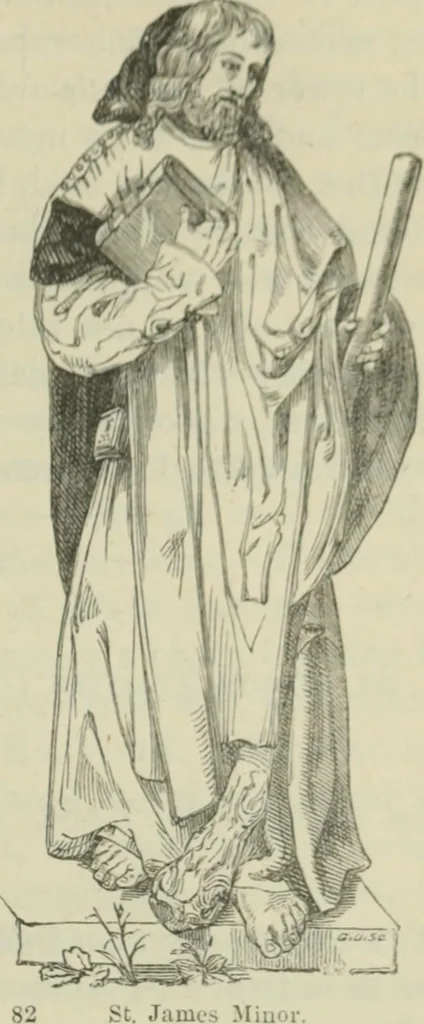 An illustration from Sacred and legendary art : containing legends of the angels and archangels, the evangelists, the apostles, the doctors of the Church and St. Mary Magdalene as represented in the fine arts, 1911, leaf 284