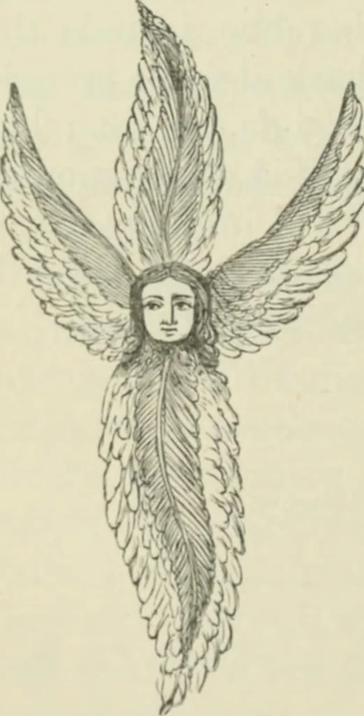 An illustration from Sacred and legendary art : containing legends of the angels and archangels, the evangelists, the apostles, the doctors of the Church and St. Mary Magdalene as represented in the fine arts, 1911, leaf 73