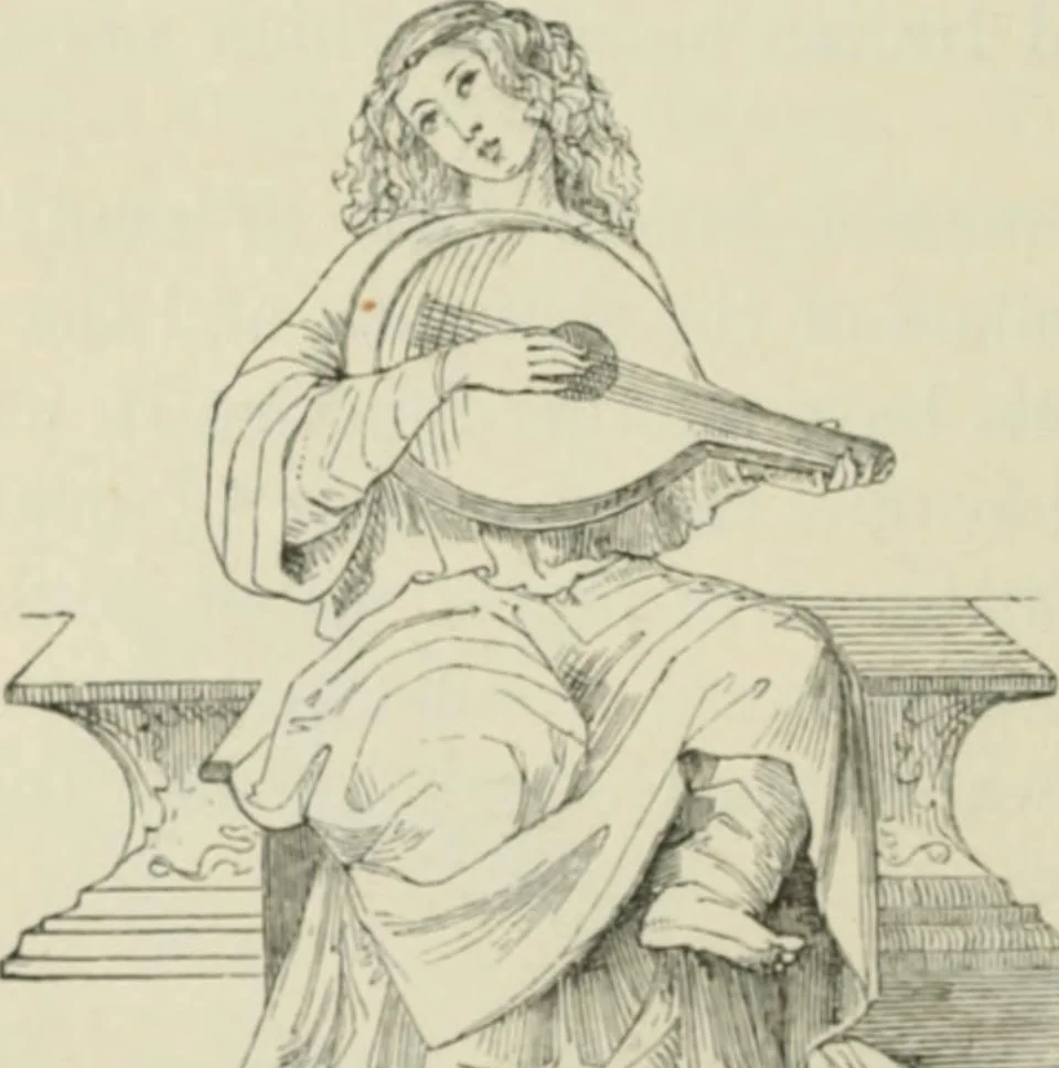 An illustration from Sacred and legendary art : containing legends of the angels and archangels, the evangelists, the apostles, the doctors of the Church and St. Mary Magdalene as represented in the fine arts, 1911, leaf 85