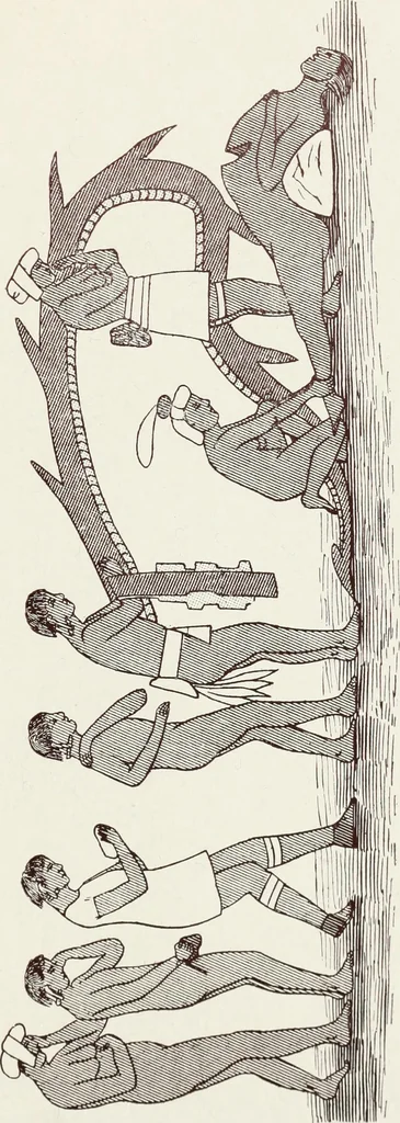 An illustration from Sacred mysteries among the Mayas and the Quiches, 11,500 years ago ; their relation to the sacred mysteries of Egypt, Greece, Chaldea and India; Free Masonry in times anterior to the Temple of Solomon, 1909, leaf 114