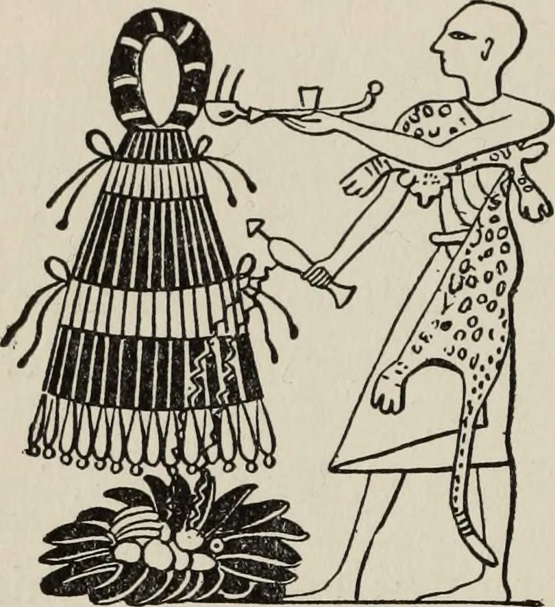 An illustration from Sacred mysteries among the Mayas and the Quiches, 11,500 years ago ; their relation to the sacred mysteries of Egypt, Greece, Chaldea and India; Free Masonry in times anterior to the Temple of Solomon, 1909, leaf 123