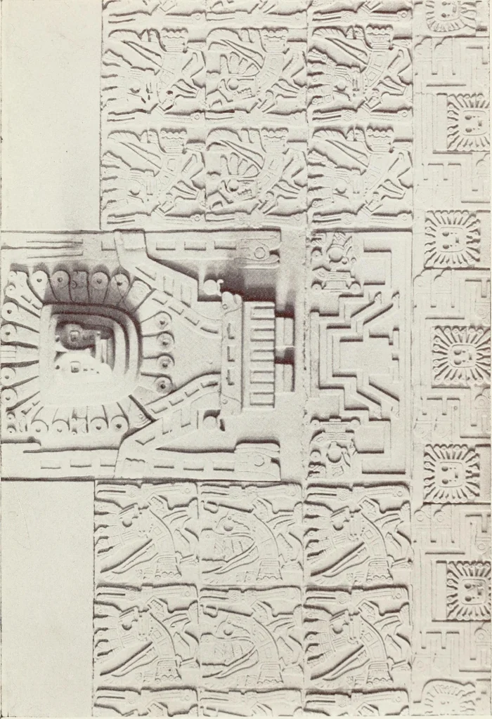 An illustration from Sacred mysteries among the Mayas and the Quiches, 11,500 years ago ; their relation to the sacred mysteries of Egypt, Greece, Chaldea and India; Free Masonry in times anterior to the Temple of Solomon, 1909, leaf 148