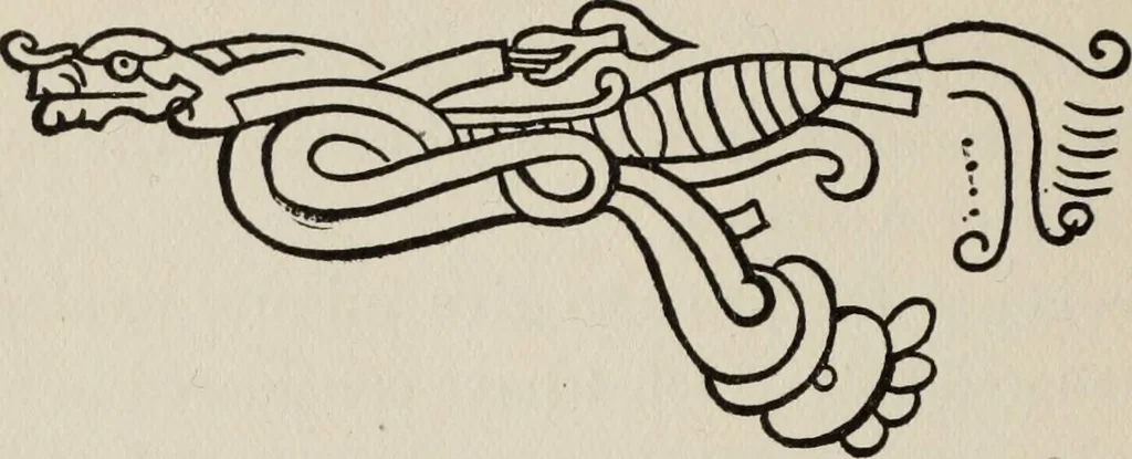 An illustration from Sacred mysteries among the Mayas and the Quiches, 11,500 years ago ; their relation to the sacred mysteries of Egypt, Greece, Chaldea and India; Free Masonry in times anterior to the Temple of Solomon, 1909, leaf 165