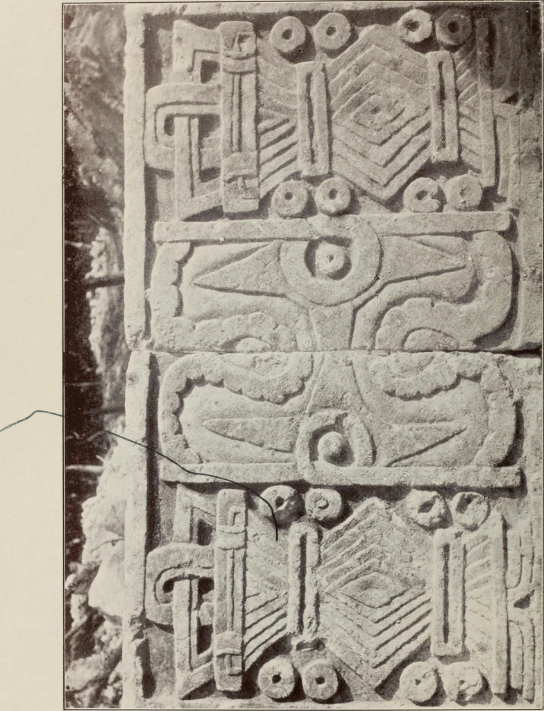 An illustration from Sacred mysteries among the Mayas and the Quiches, 11,500 years ago ; their relation to the sacred mysteries of Egypt, Greece, Chaldea and India; Free Masonry in times anterior to the Temple of Solomon, 1909, leaf 41