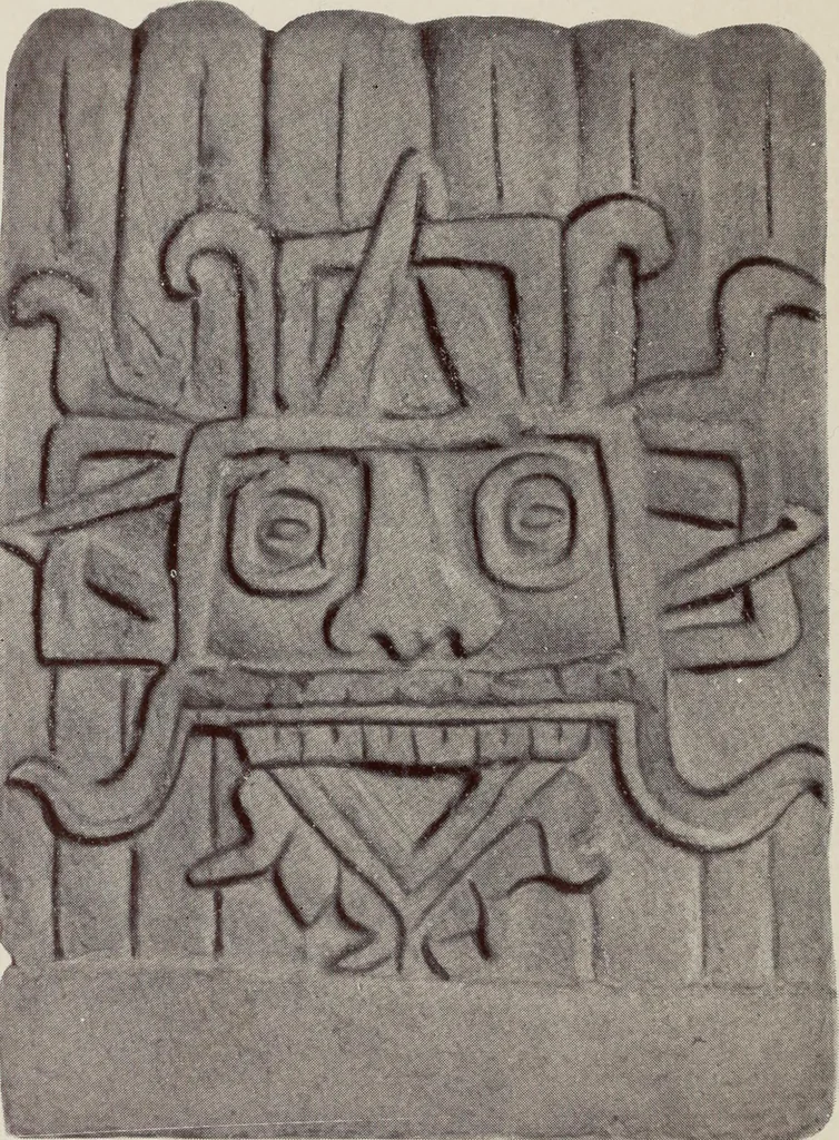 An illustration from Sacred mysteries among the Mayas and the Quiches, 11,500 years ago ; their relation to the sacred mysteries of Egypt, Greece, Chaldea and India; Free Masonry in times anterior to the Temple of Solomon, 1909, leaf 71