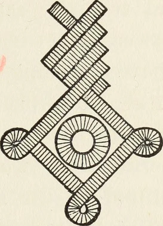 An illustration from Sacred mysteries among the Mayas and the Quiches, 11,500 years ago ; their relation to the sacred mysteries of Egypt, Greece, Chaldea and India; Free Masonry in times anterior to the Temple of Solomon, 1909, leaf 94