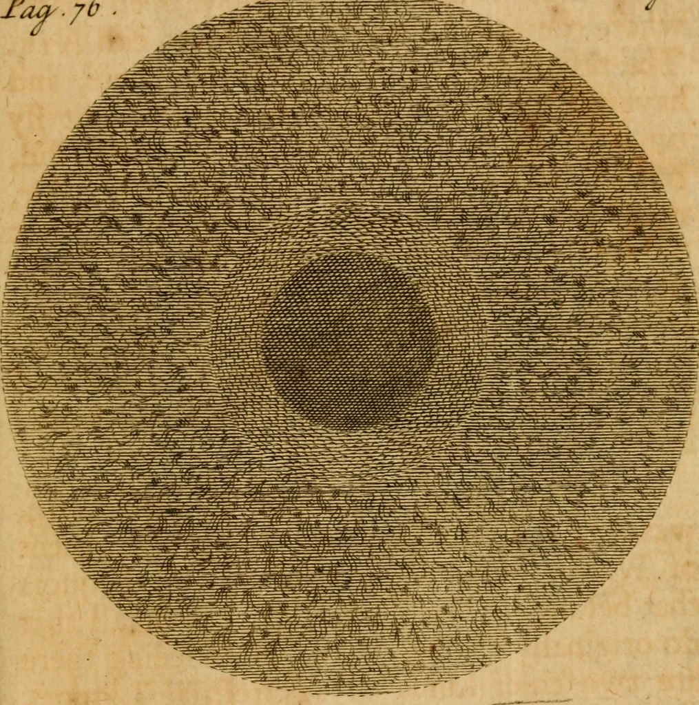 An illustration from The Sacred theory of the earth : containing an account of the original of the earth and of all the general changes which it hath already undergone, or is to undergo, till the consumation of all things, 1719, leaf 118