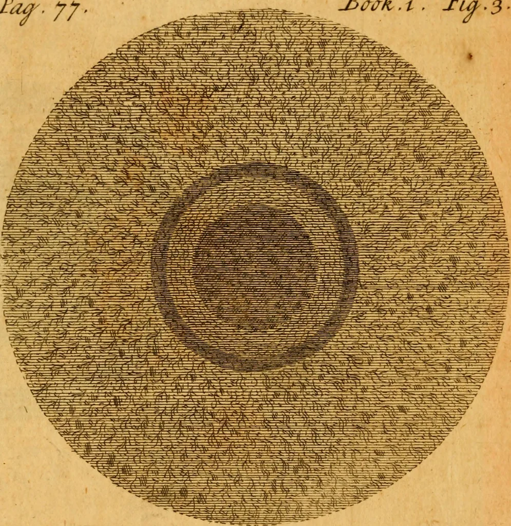 An illustration from The Sacred theory of the earth : containing an account of the original of the earth and of all the general changes which it hath already undergone, or is to undergo, till the consumation of all things, 1719, leaf 123