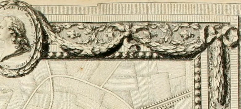An illustration from Sacre et couronnement de Louis XVI roi de France et de Navarre à Rheims, le 11 juin 1775 : précédé de Recherches sur le sacre des rois de France, depuis Clovis jusqu'a Louis XV : et suivi d'un Journal historique de ce qui s'est passé a cette auguste cérémonie : enrichi d'un très-grand nombre de figures en taille-douce, gravées par le sieur Patas, avec leurs explications, 1775, leaf 11