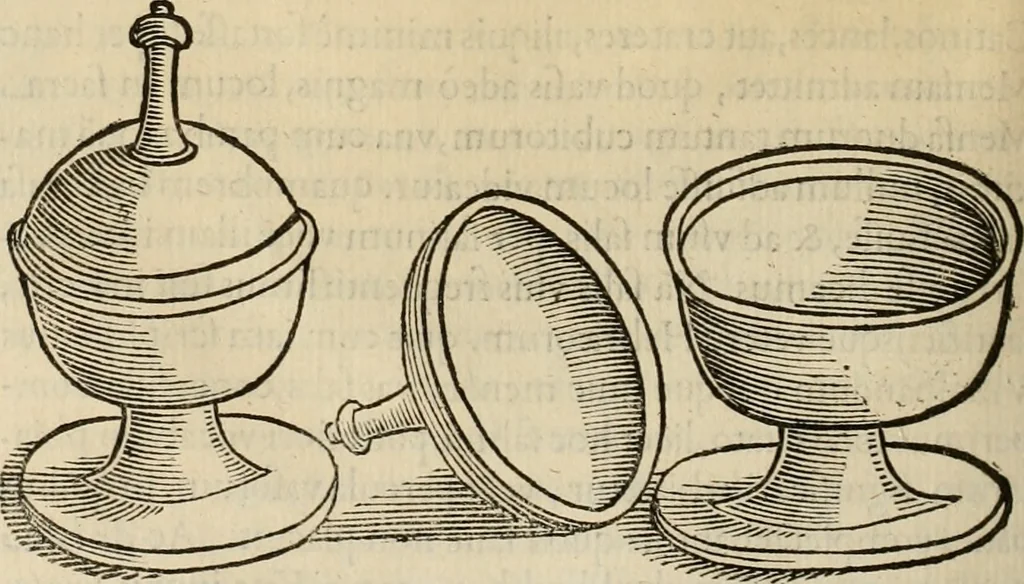 An illustration from Sacrorum elaeochrismaton myrothecium sacroprophanum : in quo ex antiquis Graecis at Latinis scriptoribus quidquid ad nomina, antiquitatem, vsum & abusum oleorum & vnguentorum ex sacris habetur litteris dilucidè explicatur, 1625, leaf 421