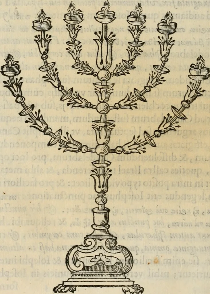 An illustration from Sacrorum elaeochrismaton myrothecium sacroprophanum : in quo ex antiquis Graecis at Latinis scriptoribus quidquid ad nomina, antiquitatem, vsum & abusum oleorum & vnguentorum ex sacris habetur litteris dilucidè explicatur, 1625, leaf 483