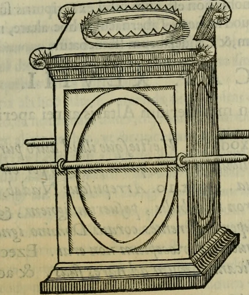 An illustration from Sacrorum elaeochrismaton myrothecium sacroprophanum : in quo ex antiquis Graecis at Latinis scriptoribus quidquid ad nomina, antiquitatem, vsum & abusum oleorum & vnguentorum ex sacris habetur litteris dilucidè explicatur, 1625, leaf 494