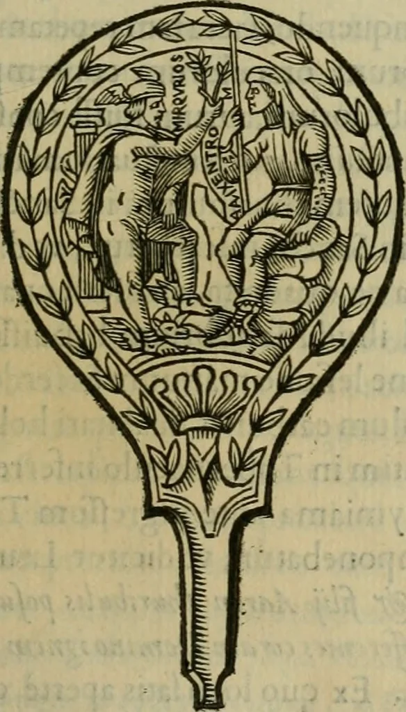 An illustration from Sacrorum elaeochrismaton myrothecium sacroprophanum : in quo ex antiquis Graecis at Latinis scriptoribus quidquid ad nomina, antiquitatem, vsum & abusum oleorum & vnguentorum ex sacris habetur litteris dilucidè explicatur, 1625, leaf 504