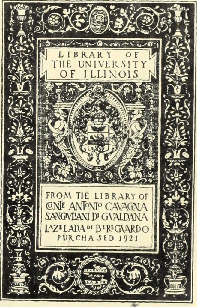 An illustration from Sacrosanctus Evangeliorum codex S. Eusebii Magni, episcopi et martyris, manu exaratus, ex autographo Basilicae vercellensis, ad unguem exhibitus, nunc primum in lucem prodit, opera et studio Joannis Andreae Irici Tridinensis, Collegii Ambrosiani Doctoris, cum ejusdem praefatione, notis, & concordantibus aliorum codicum, & ss. pp. lectionibus, 1748, leaf 1