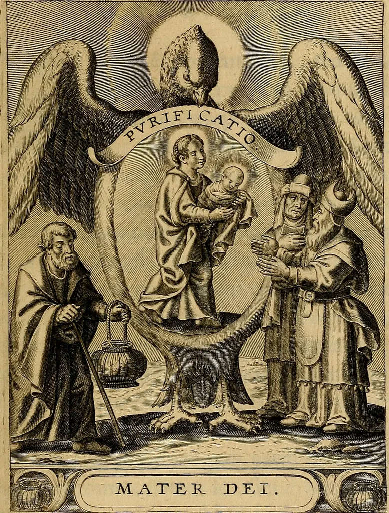 An illustration from Sacrum Oratorium piarum imaginum Immaculatae Mariae et animae creatae ac baptismo, poenitentia, et eucharistia innouatae : ars noua bene viuendi et moriendi, sacris piarum imaginum emblematis figurata & illustrata, 1634, leaf 150