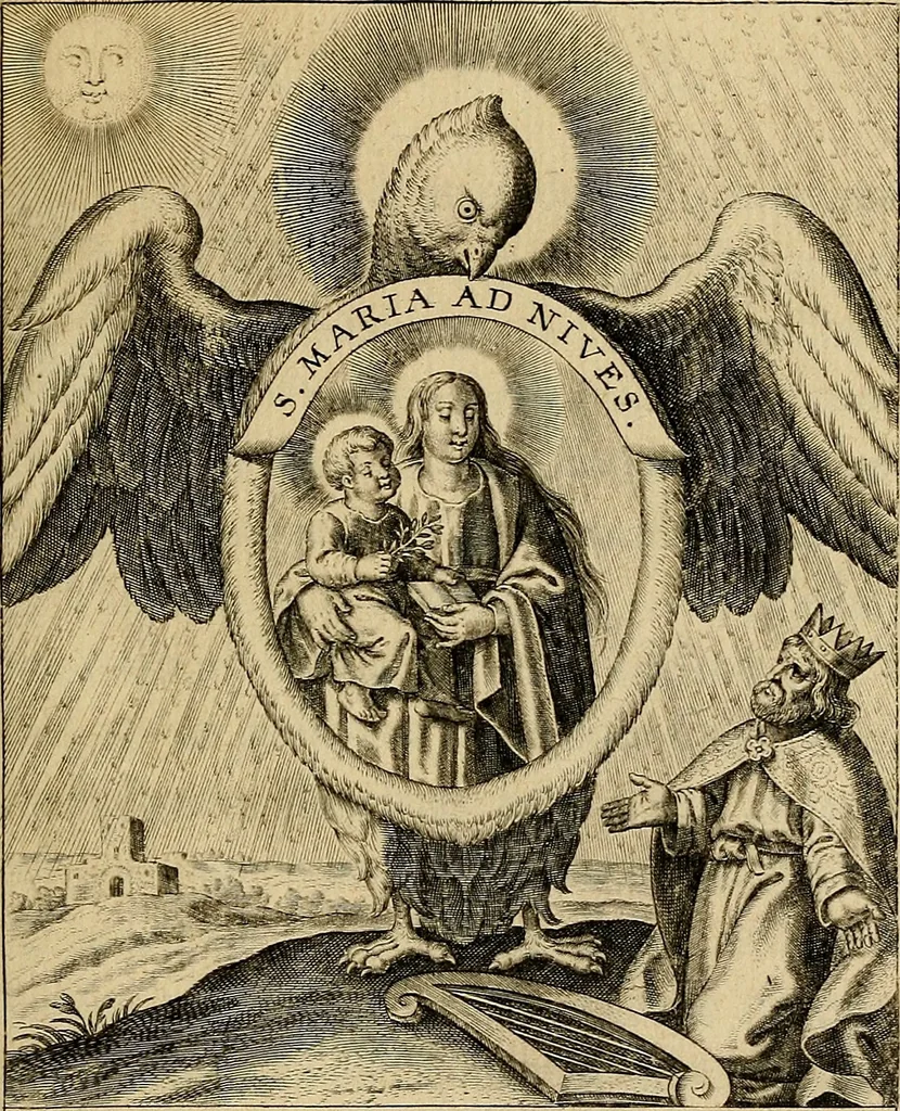 An illustration from Sacrum Oratorium piarum imaginum Immaculatae Mariae et animae creatae ac baptismo, poenitentia, et eucharistia innouatae : ars noua bene viuendi et moriendi, sacris piarum imaginum emblematis figurata & illustrata, 1634, leaf 172