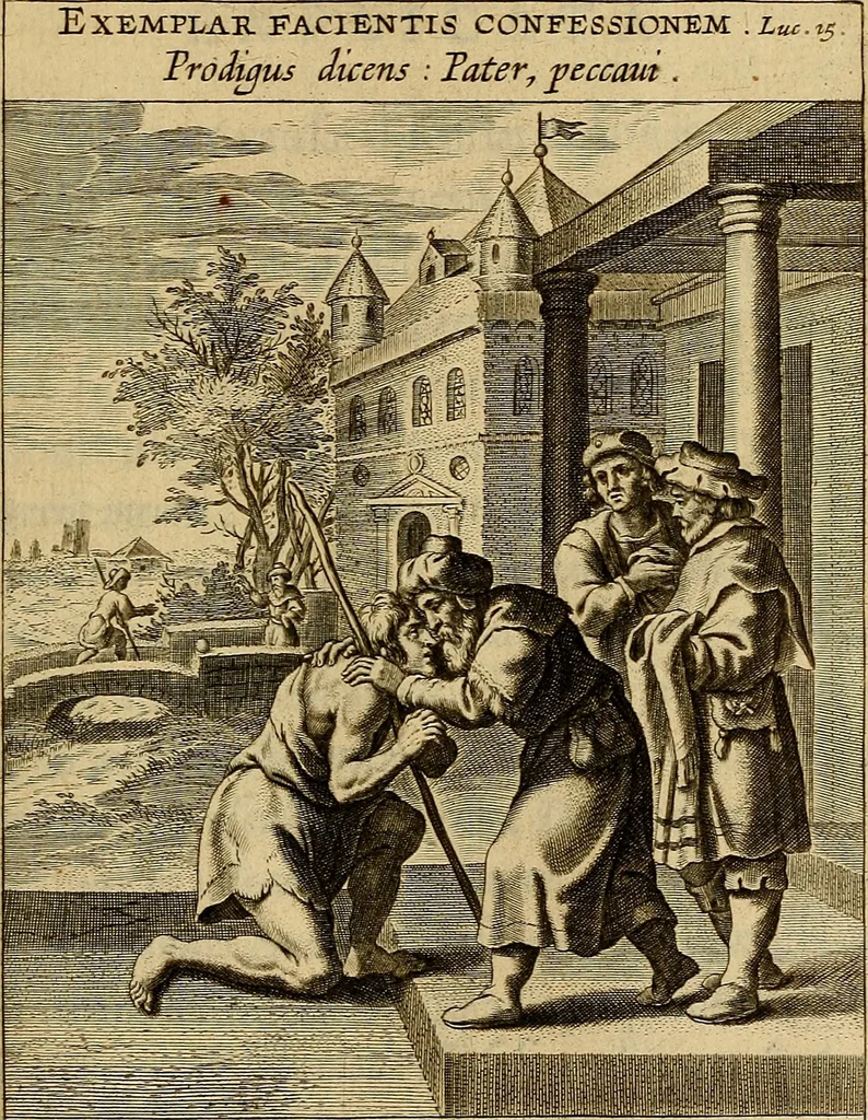 An illustration from Sacrum Oratorium piarum imaginum Immaculatae Mariae et animae creatae ac baptismo, poenitentia, et eucharistia innouatae : ars noua bene viuendi et moriendi, sacris piarum imaginum emblematis figurata & illustrata, 1634, leaf 288
