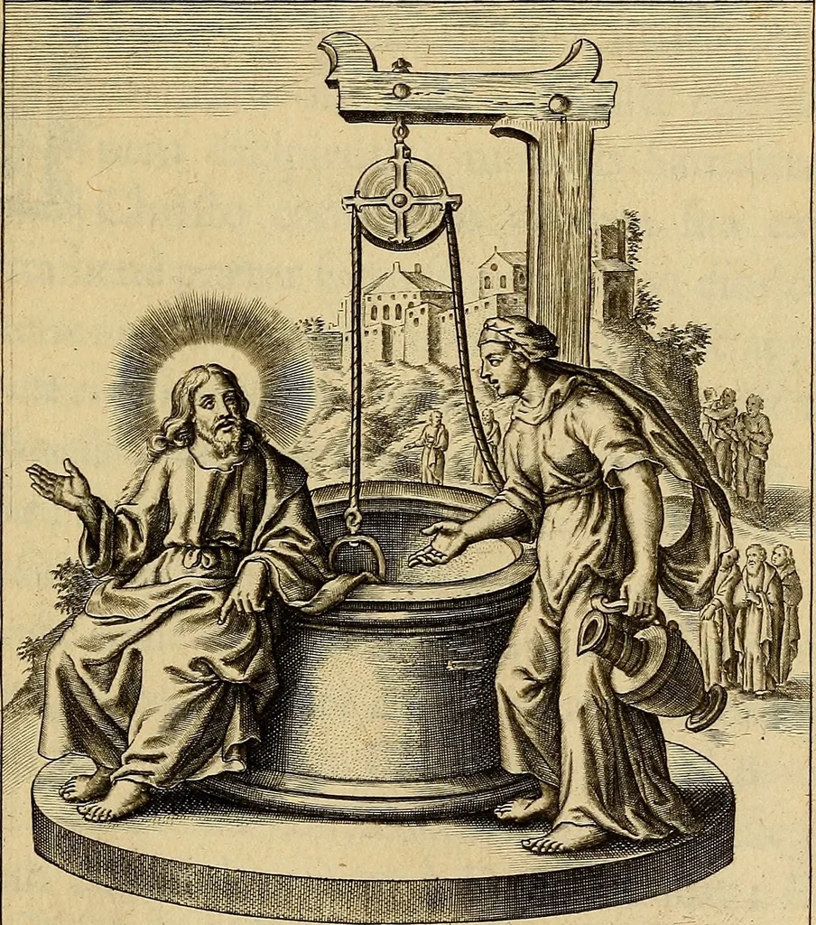 An illustration from Sacrum Oratorium piarum imaginum Immaculatae Mariae et animae creatae ac baptismo, poenitentia, et eucharistia innouatae : ars noua bene viuendi et moriendi, sacris piarum imaginum emblematis figurata & illustrata, 1634, leaf 312