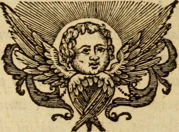 An illustration from Sacrum Oratorium piarum imaginum Immaculatae Mariae et animae creatae ac baptismo, poenitentia, et eucharistia innouatae : ars noua bene viuendi et moriendi, sacris piarum imaginum emblematis figurata & illustrata, 1634, leaf 33