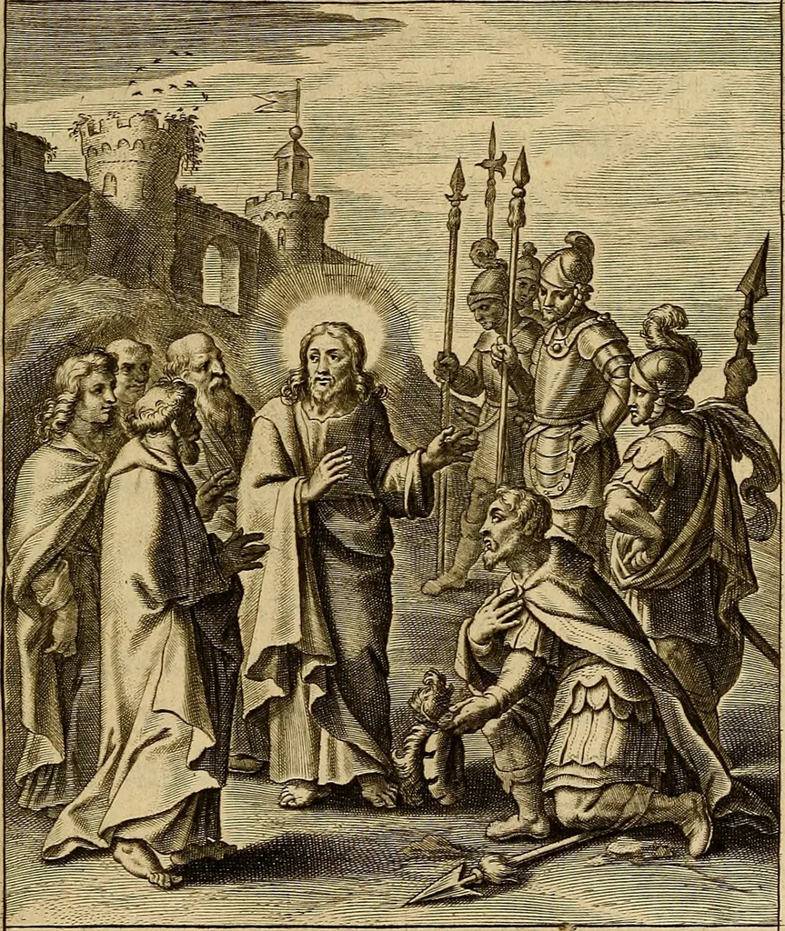 An illustration from Sacrum Oratorium piarum imaginum Immaculatae Mariae et animae creatae ac baptismo, poenitentia, et eucharistia innouatae : ars noua bene viuendi et moriendi, sacris piarum imaginum emblematis figurata & illustrata, 1634, leaf 348