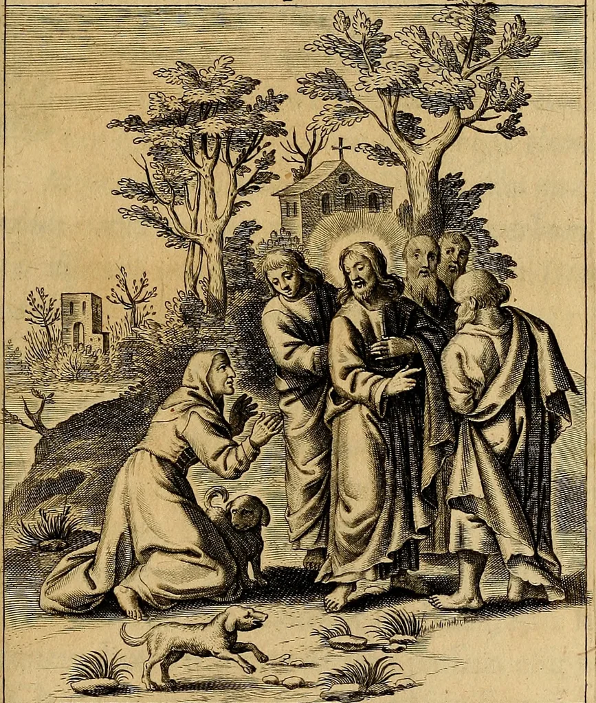 An illustration from Sacrum Oratorium piarum imaginum Immaculatae Mariae et animae creatae ac baptismo, poenitentia, et eucharistia innouatae : ars noua bene viuendi et moriendi, sacris piarum imaginum emblematis figurata & illustrata, 1634, leaf 376