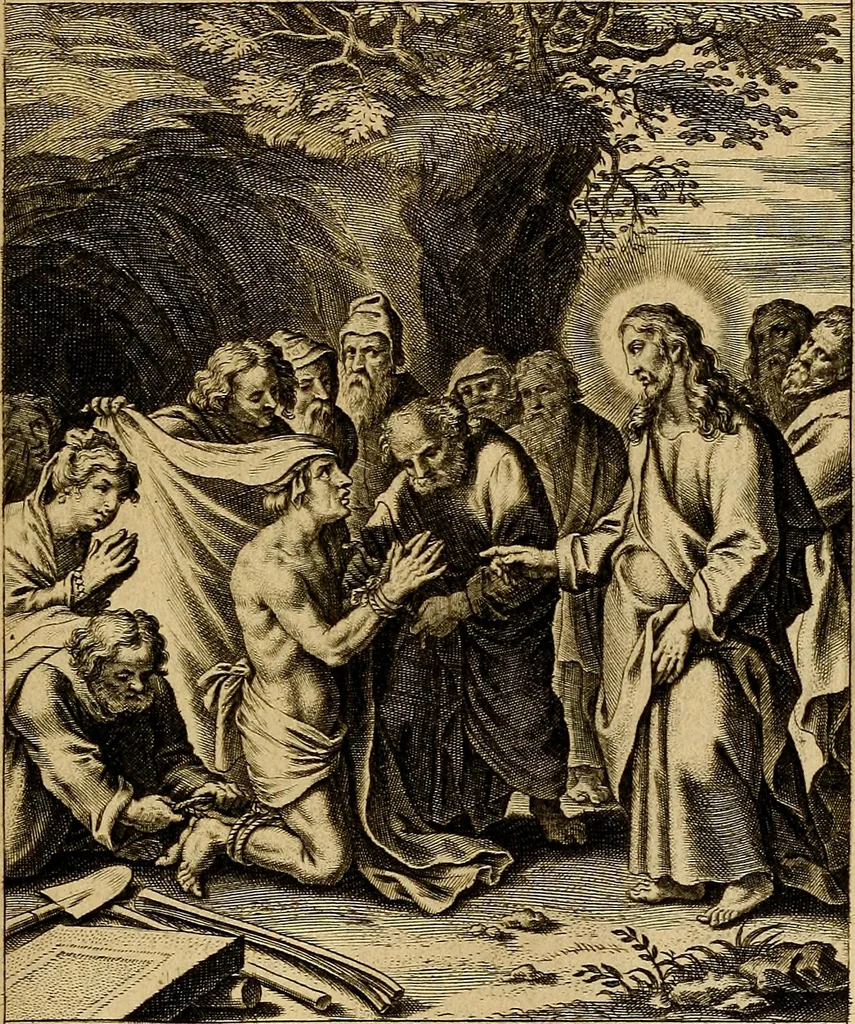 An illustration from Sacrum Oratorium piarum imaginum Immaculatae Mariae et animae creatae ac baptismo, poenitentia, et eucharistia innouatae : ars noua bene viuendi et moriendi, sacris piarum imaginum emblematis figurata & illustrata, 1634, leaf 390