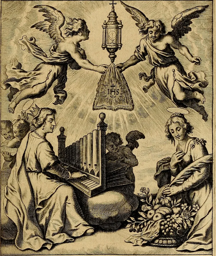 An illustration from Sacrum Oratorium piarum imaginum Immaculatae Mariae et animae creatae ac baptismo, poenitentia, et eucharistia innouatae : ars noua bene viuendi et moriendi, sacris piarum imaginum emblematis figurata & illustrata, 1634, leaf 532