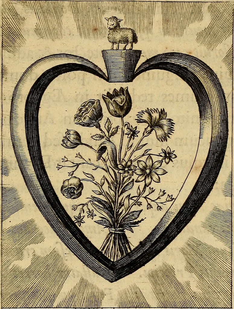 An illustration from Sacrum Oratorium piarum imaginum Immaculatae Mariae et animae creatae ac baptismo, poenitentia, et eucharistia innouatae : ars noua bene viuendi et moriendi, sacris piarum imaginum emblematis figurata & illustrata, 1634, leaf 746