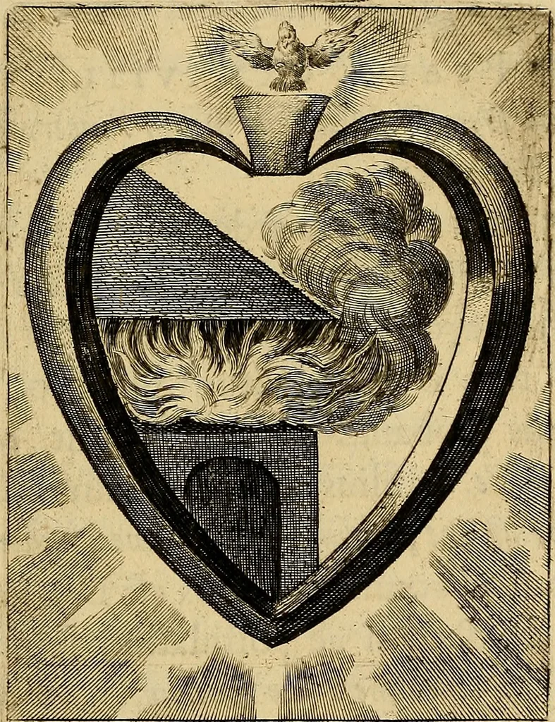 An illustration from Sacrum Oratorium piarum imaginum Immaculatae Mariae et animae creatae ac baptismo, poenitentia, et eucharistia innouatae : ars noua bene viuendi et moriendi, sacris piarum imaginum emblematis figurata & illustrata, 1634, leaf 770