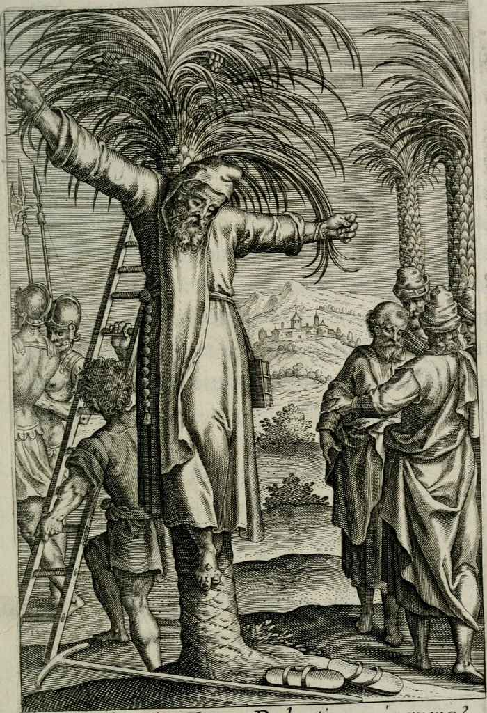 An illustration from Sacrvm sanctvarivm crvcis et patientiae crvcifixorvm et crvciferorvm, emblematicis imaginibvs laborantivm et aegrotantivm ornatvm: artifices gloriosi novae artis bene vivendi et moriendi, 1634, leaf 162