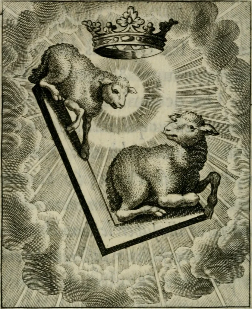 An illustration from Sacrvm sanctvarivm crvcis et patientiae crvcifixorvm et crvciferorvm, emblematicis imaginibvs laborantivm et aegrotantivm ornatvm: artifices gloriosi novae artis bene vivendi et moriendi, 1634, leaf 39