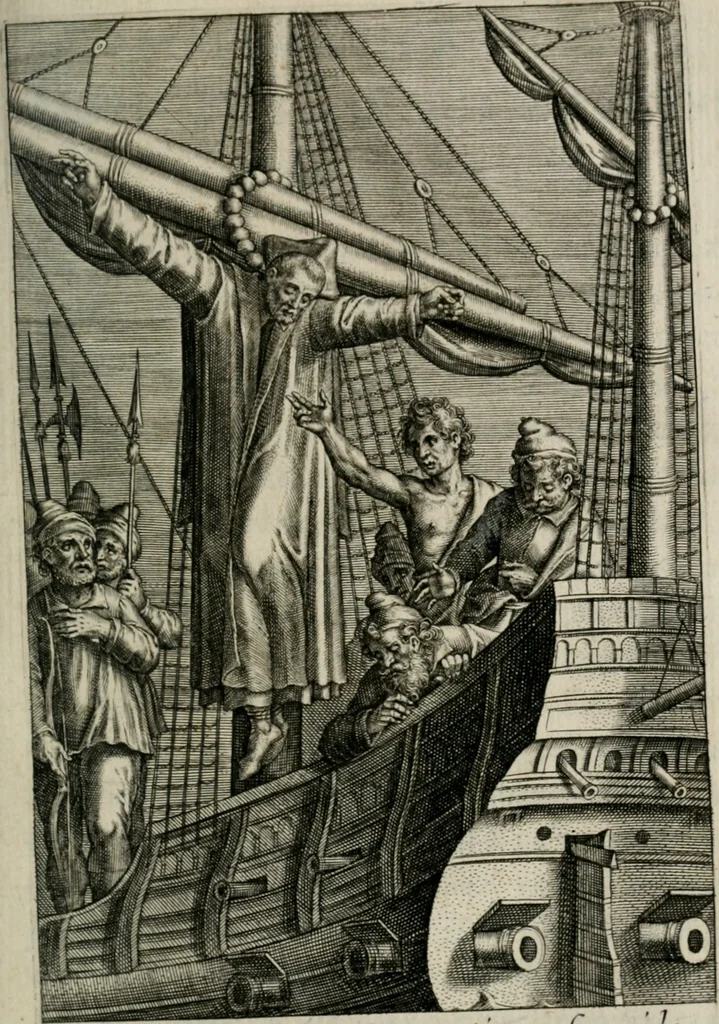 An illustration from Sacrvm sanctvarivm crvcis et patientiae crvcifixorvm et crvciferorvm, emblematicis imaginibvs laborantivm et aegrotantivm ornatvm: artifices gloriosi novae artis bene vivendi et moriendi, 1634, leaf 316